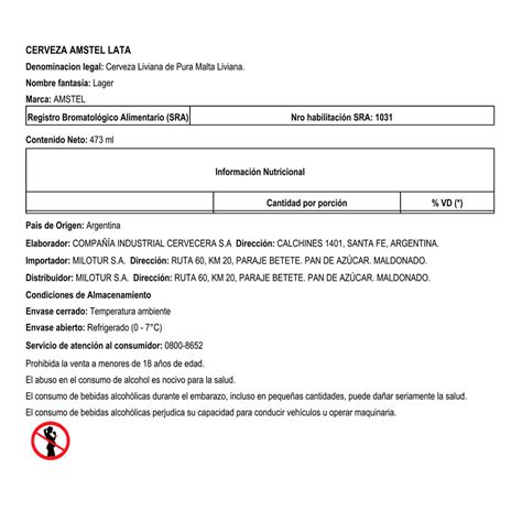 Cerveza Lager Amstel Lata 473 Ml