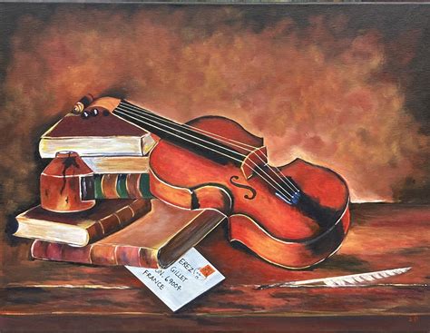 Violin And Books By Sandi Perez Poster Wall Choose Joy Acrylic