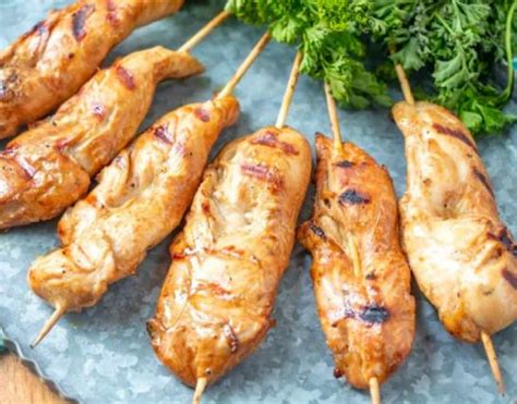 Chicken Inner Fillet Skewers Marinated Pathos Food