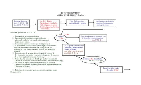 Juicio Ejecutivo Esquema Doc Versi N Juicio Ejecutivo Arts