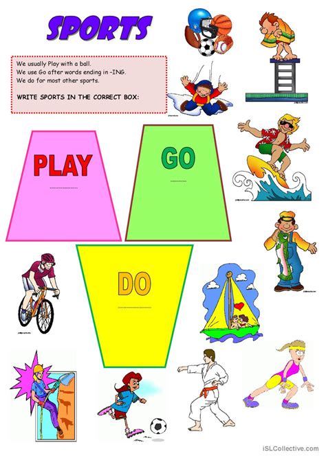 Sports Do Play Go English Esl Worksheets Pdf Doc