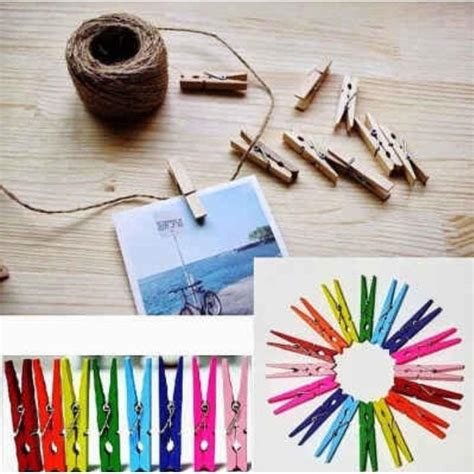 Jual Jepit Kayu Foto POLOS Wooden Peg 3 5 Cm Wooden Clip Set