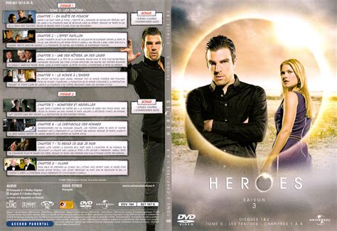 Jaquette DVD de Heroes Saison 3 DVD 1 Cinéma Passion