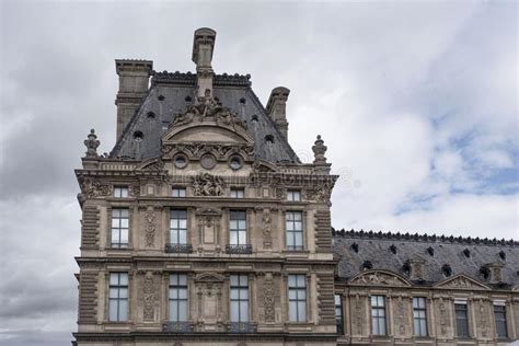 Architecture of the Louvre Museum in Paris Stock Image - Image of monument, history: 242645947