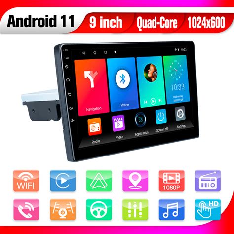 ROHS Single Din Android Auto Universal Single Din 9 Inch Touch Screen