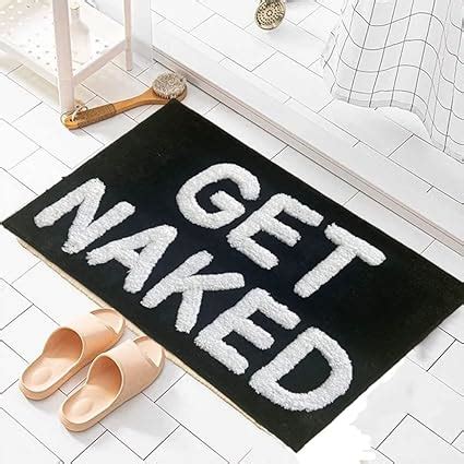 Amazon Zeeinx Get Naked Bath Mat Cute Bathroom Rugs Non Slip Microfiber Bath Rugs Funny