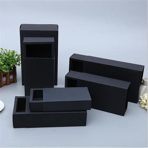 Custom Black Kraft Cardboard Gift Boxes Large Size Pcs