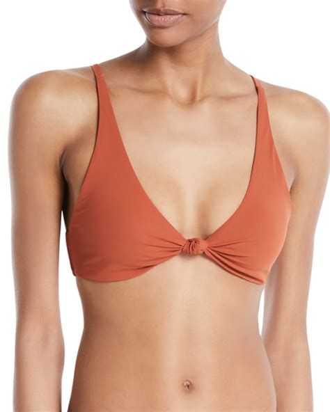 Tory Burch Palma Knot Front Bikini Top