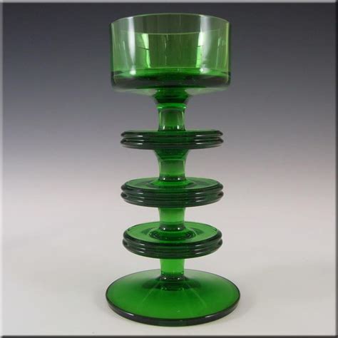 Marked Wedgwood Green Glass Sheringham Candlestick Rsw13 3 Green Glass Wedgwood Glass Store