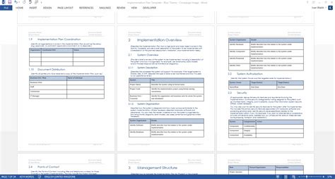 Implementation Plan Template Ms Word Templates Forms Checklists For Ms Office And Apple Iwork