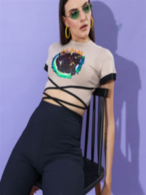 Buy Stylecast X Hersheinbox Graphic Printed Crop Top Tops For Women 25088550 Myntra