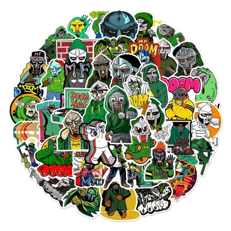 Pcs Hip Hop Rapper Mf Doom Stickers Singer Fan Gift Diy Decoration