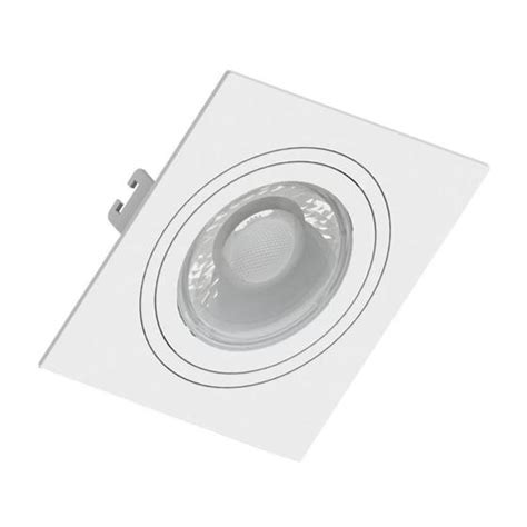 Spot Embutir Lumin Ria Quadrado Plano Par Branco Save Energy Spot