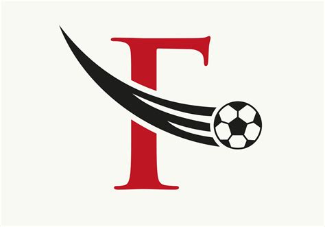 Letter F Soccer Football Logo Soccer Club Symbol Concept Of Football