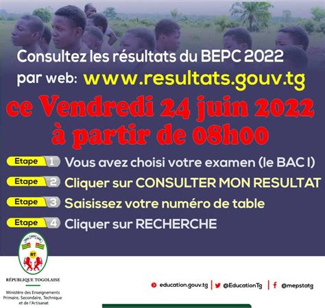 Togo Bepc Les R Sultats Sont Connus Demain Vendredi Partir De