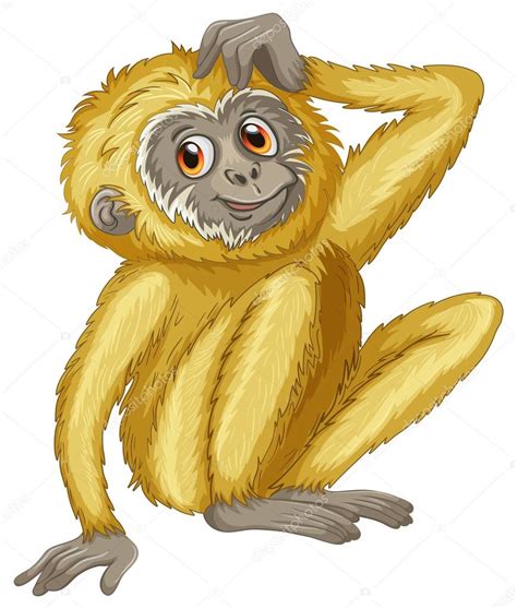 Gibbon Illustration — Stock Vector © Interactimages 54089035