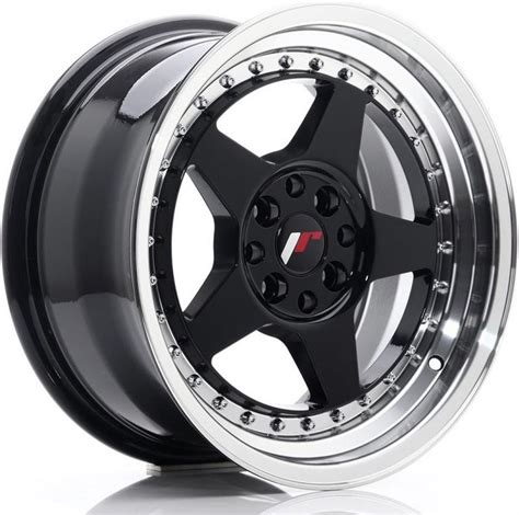 Felgi Stalowe Jr Wheels Jr6 16X8 Et30 4X100 114 Gloss Black W Machined