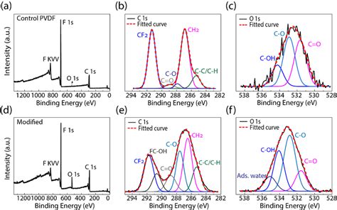 X Ray Photoelectron Spectroscopy Xps Spectra Of Functionalized Pvdf