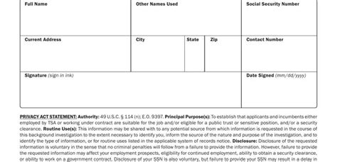 Tsa Form 2811 Fill Out Printable PDF Forms Online