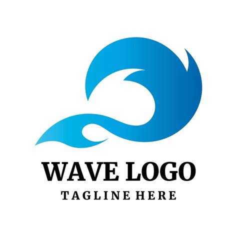 Cr Ation De Logo Ic Ne Vagues De La Mer Vecteur Premium