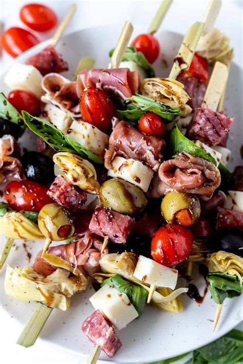 Easy Antipasto Skewers Wonkywonderful