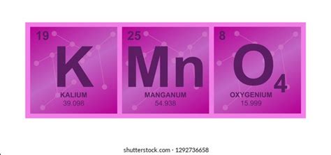 Vector Symbol Potassium Permanganate Kmno4 Pink Stock Vector (Royalty ...