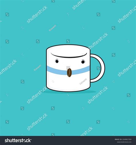 Coffee Emoji Cup Eyes Kawaii Cup Stock Vector Royalty Free 2249817765