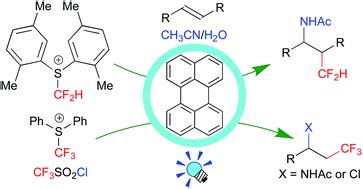 Metal Free Di And Tri Fluoromethylation Of Alkenes Realized By Visible