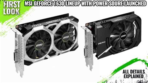 Msi Ventus Xs G Oc Geforce Gtx And Oc Geforce Gtx Aero Itx