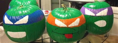 DIY (No Carve) TMNT Pumpkins – Jamieson Diaries