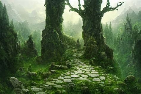 Fantasy Landscapes Elven Home Digital Print Screen Saver Etsy