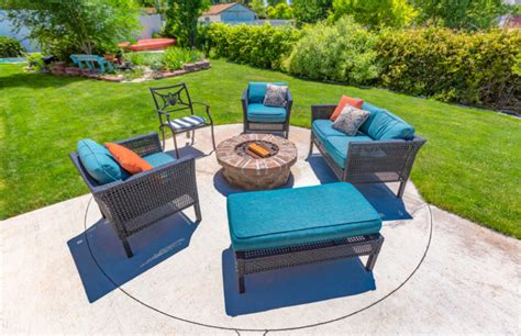 Patio Furniture with Fire Pit Layouts | Fig Leaf Cushion Covers