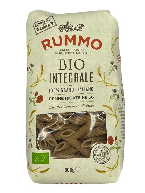 Rummo Penne Rigate Integrale Bio N 66 500g Paradiso Italiano Shop