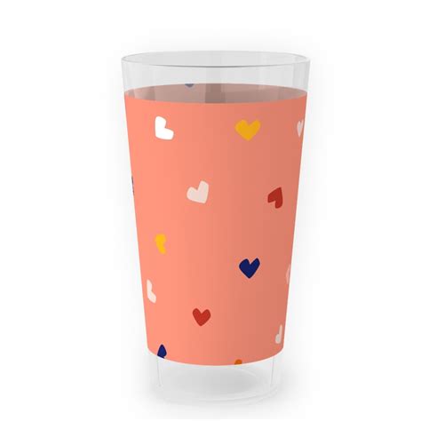 Heart Sprinkles Pink Outdoor Pint Glass Shutterfly