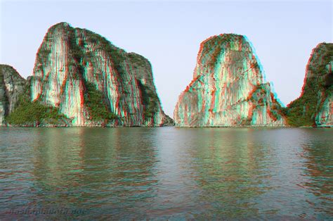 Фото бухты Халонг (залив Халонг) - фотогалерея, 3D-анаглиф фотографии