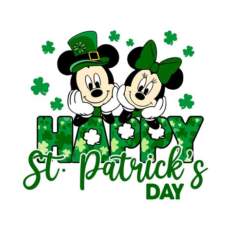 Mickey And Minnie Happy St Patricks Day Shamrock Svg Inspire Uplift