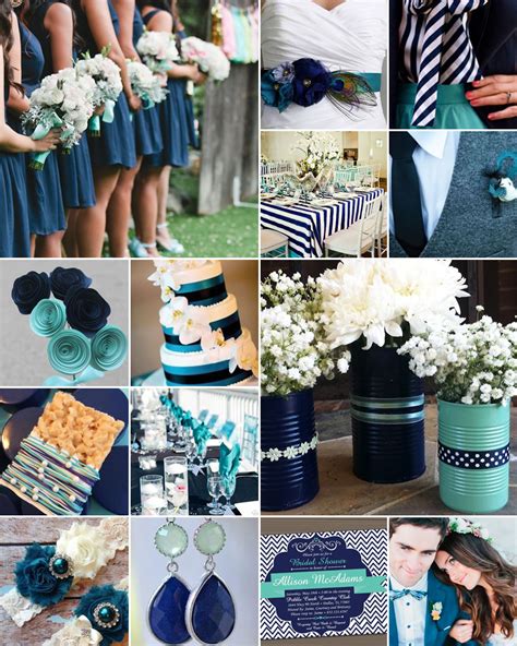 Teal and Navy Weddings