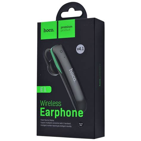 Bluetooth-гарнітура розмовна Hoco E1 wireless Bluetooth Earphone Black ...