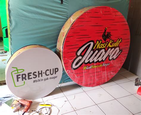 Neon Box Bogor Harga Neon Box Akrilik Bulat Murah