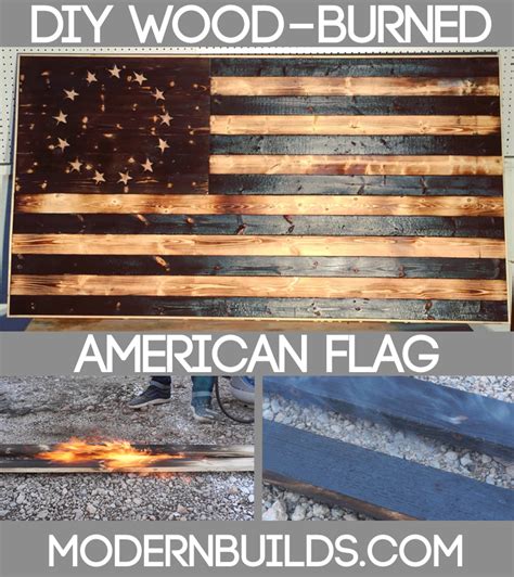 DIY WOOD-BURNED AMERICAN FLAG — Modern Builds