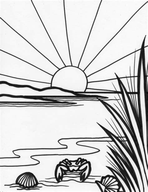 Sunset Coloring Pages 60 Pictures Free Printable