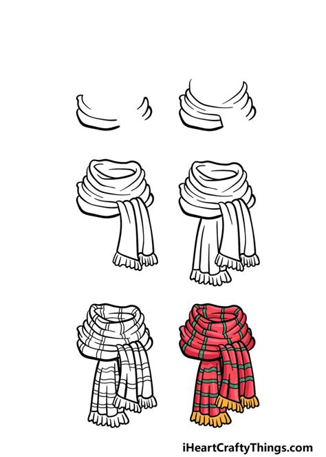 How To Draw A Scarf A Step By Step Guide Zeichnen Zeichnungen