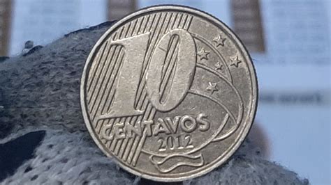 MOEDA ESCASSA REVERSO INVERTIDA VOCÊ TEM 10 CENTAVOS ANO 2012 VEJA