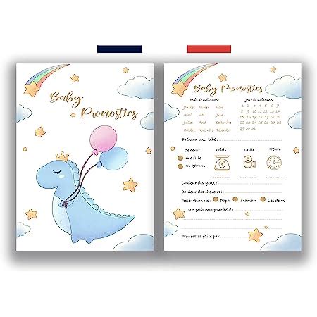 X Carte De Jeu Baby Shower Kit Id Al Pour Gender Reveal Et Fete