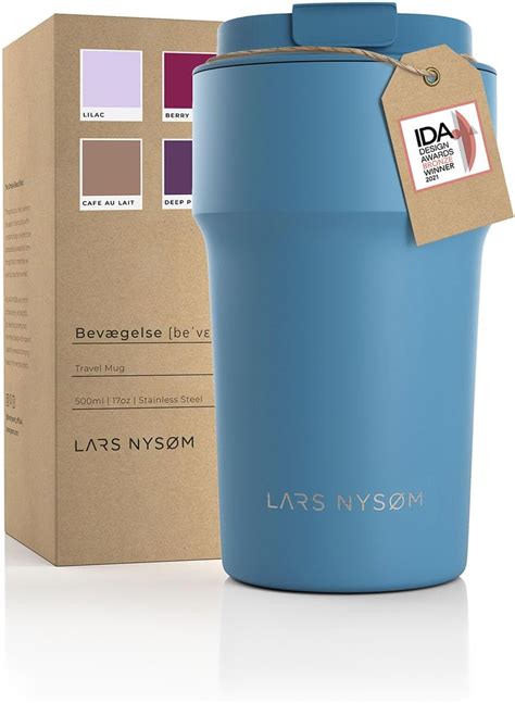 LARS NYSØM Tazza Termica per caffè Thermo Coffee Mug to Go 500ml