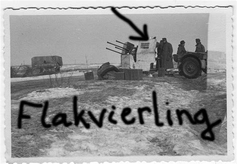 Orig Foto Flakvierling Absch Sse Flak Flugzeug Kanone Luftwaffe