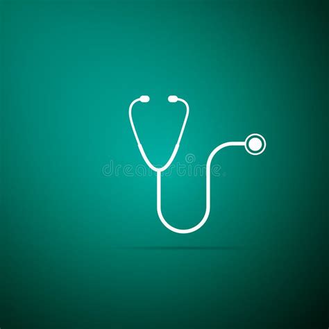 Green Stethoscope With A Heart Beat Icon Isolated Seamless Pattern On