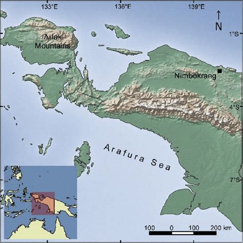 Maoke Mountains Map