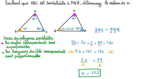 Vid O Question Utiliser Les Propri T S De Triangles Semblables Pour