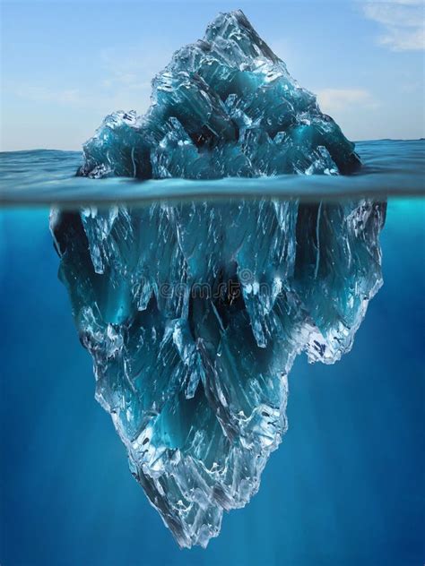 Tip Of An Iceberg Floating In The Water Stock Image Image Of